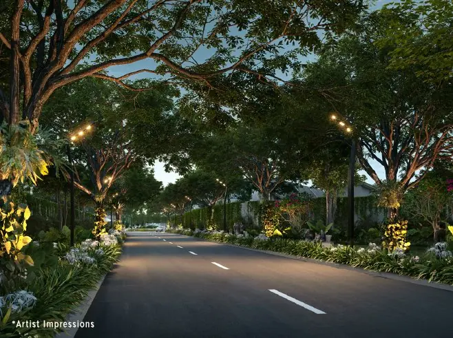 Entrance The Forestine Citra – Suasana Malam Hari