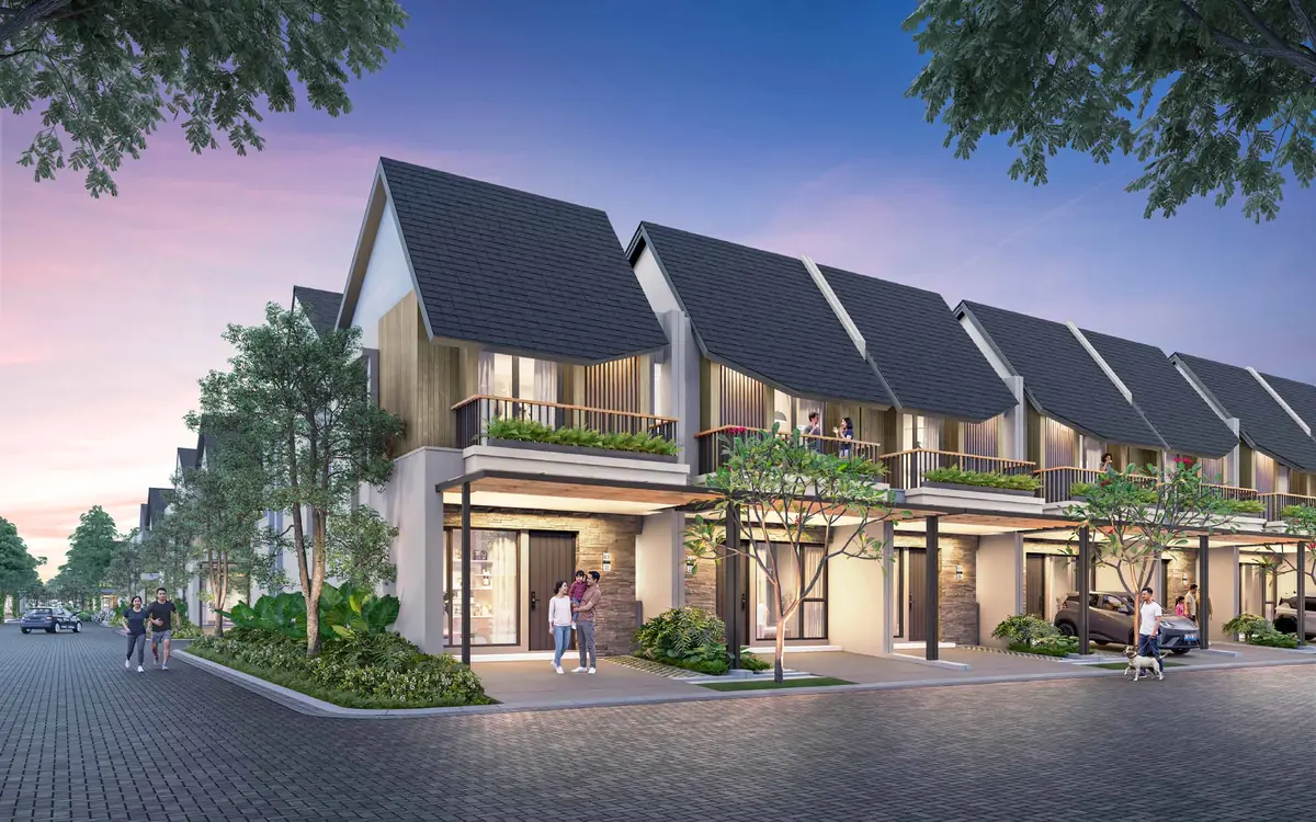 Suasana jalan cluster Lacewood Forestine, The Forestine Citra, CitraGarden City Jakarta Barat